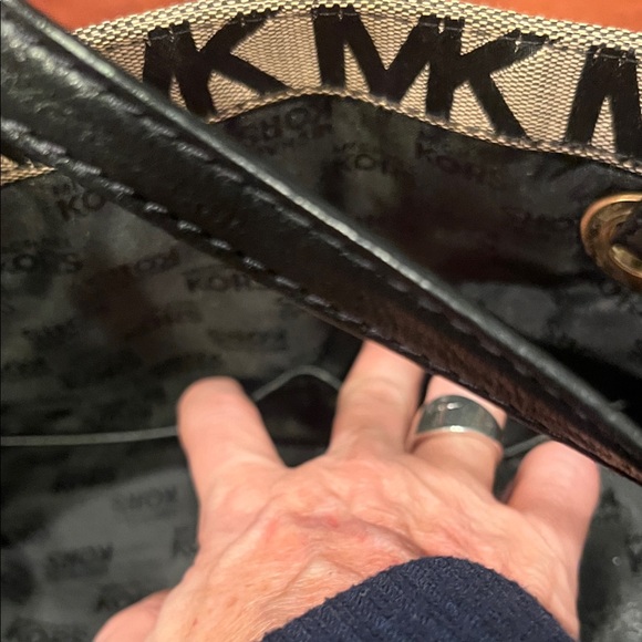 Michael Kors Brown and Tan Logo Tote - Picture 12 of 16